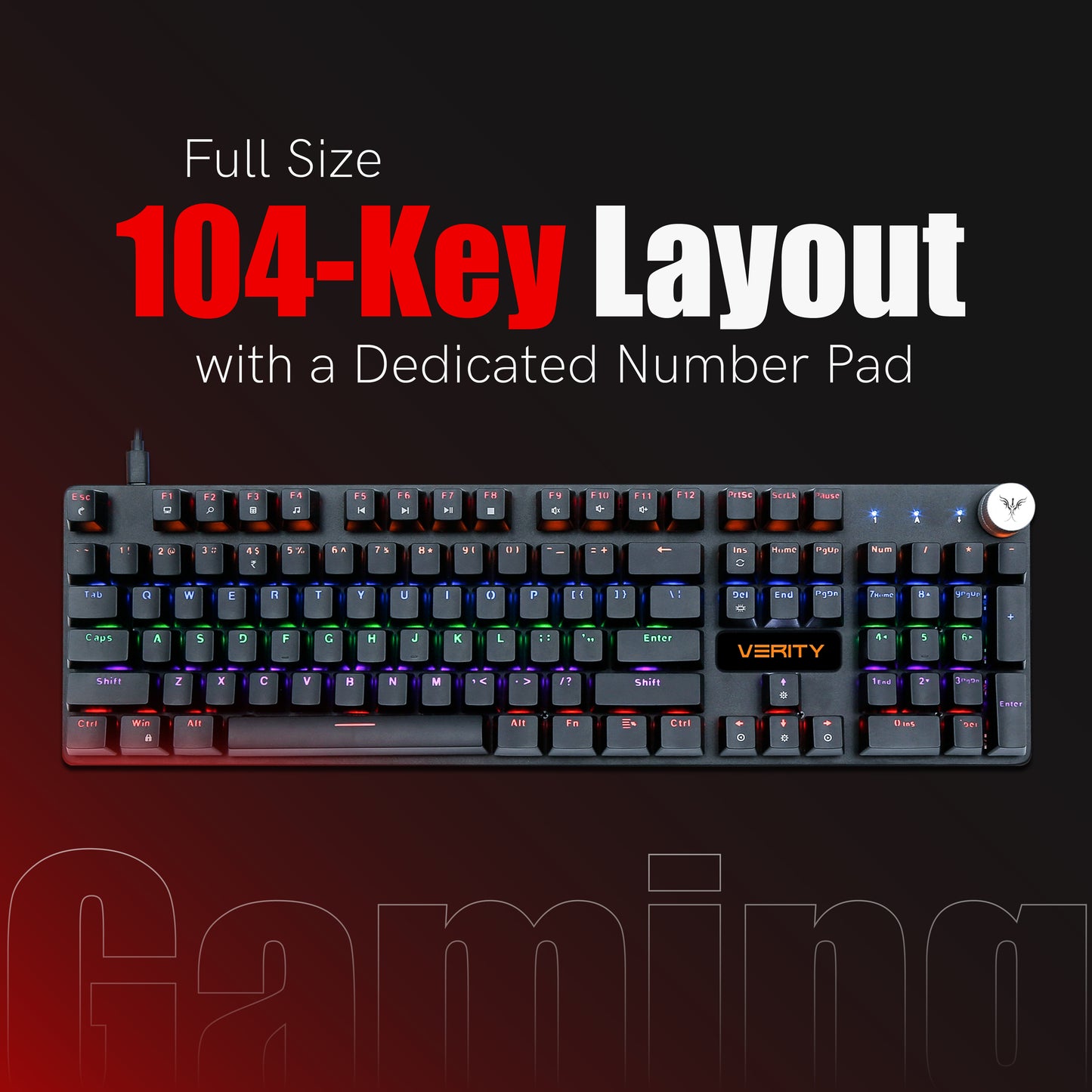 Verity Onyx Mechanical Gaming Keyboard – Best Wired Gaming Keyboard in India