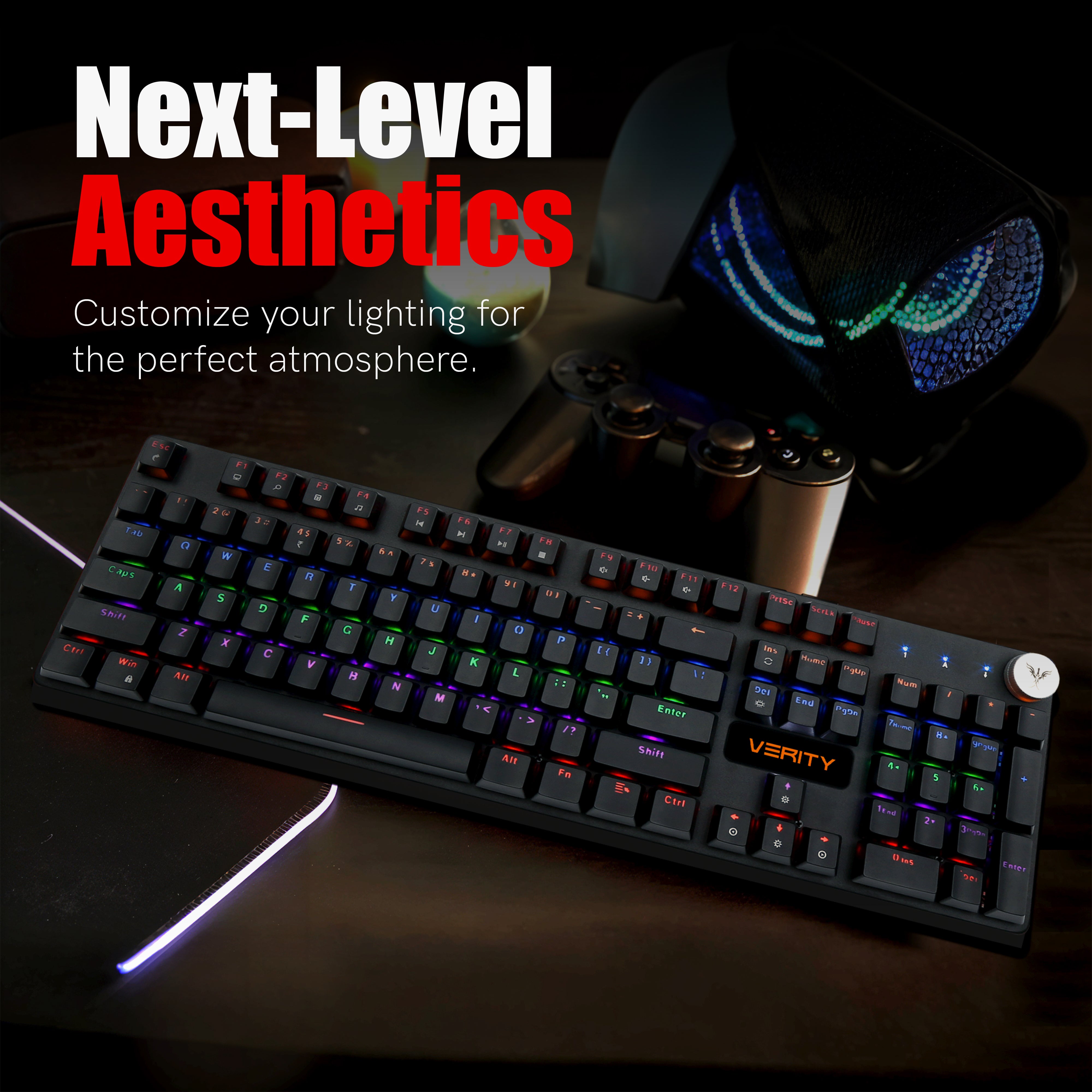 Verity Onyx Mechanical Gaming Keyboard – Best Wired Gaming Keyboard in India