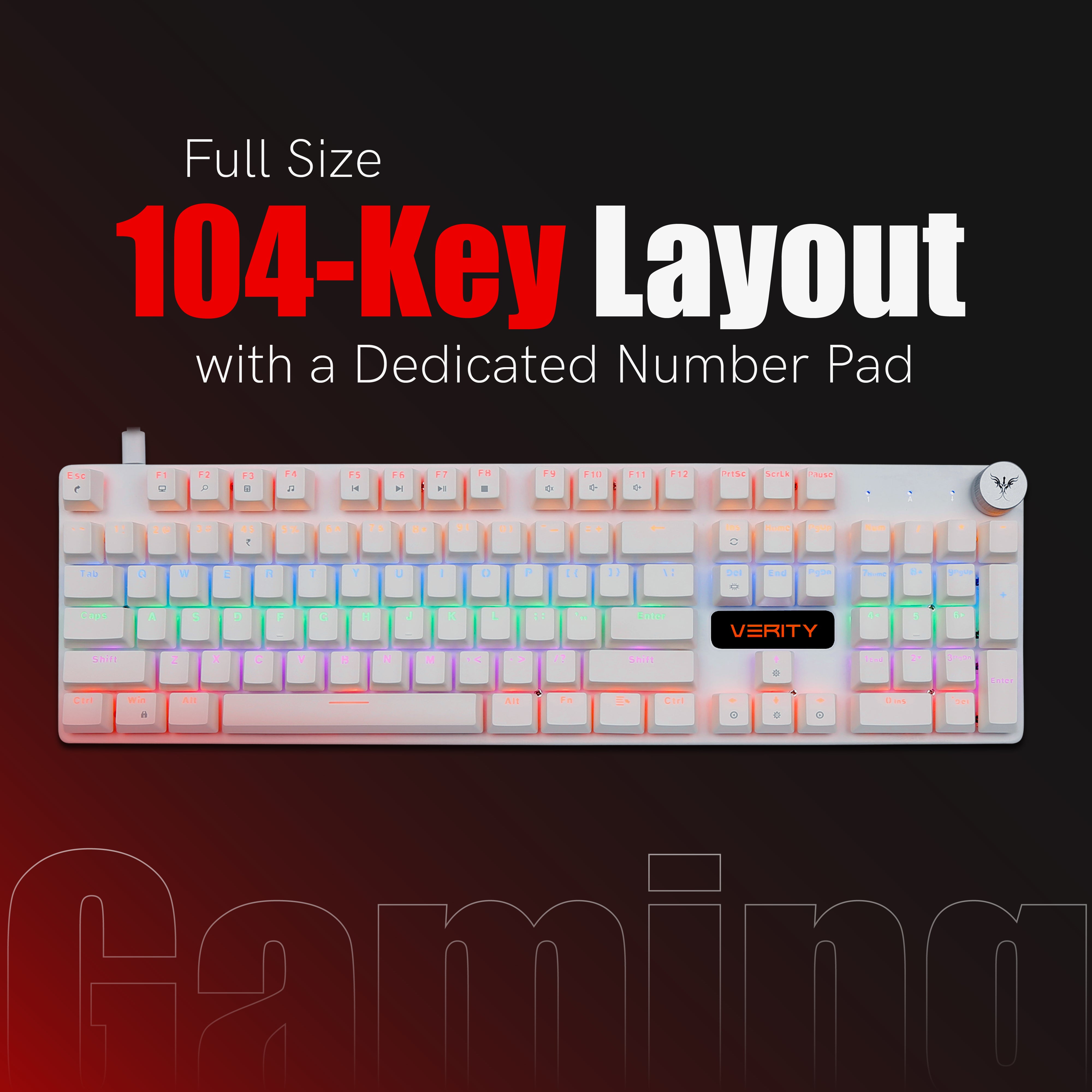 Verity Onyx Mechanical Gaming Keyboard – Best Wired Gaming Keyboard in India