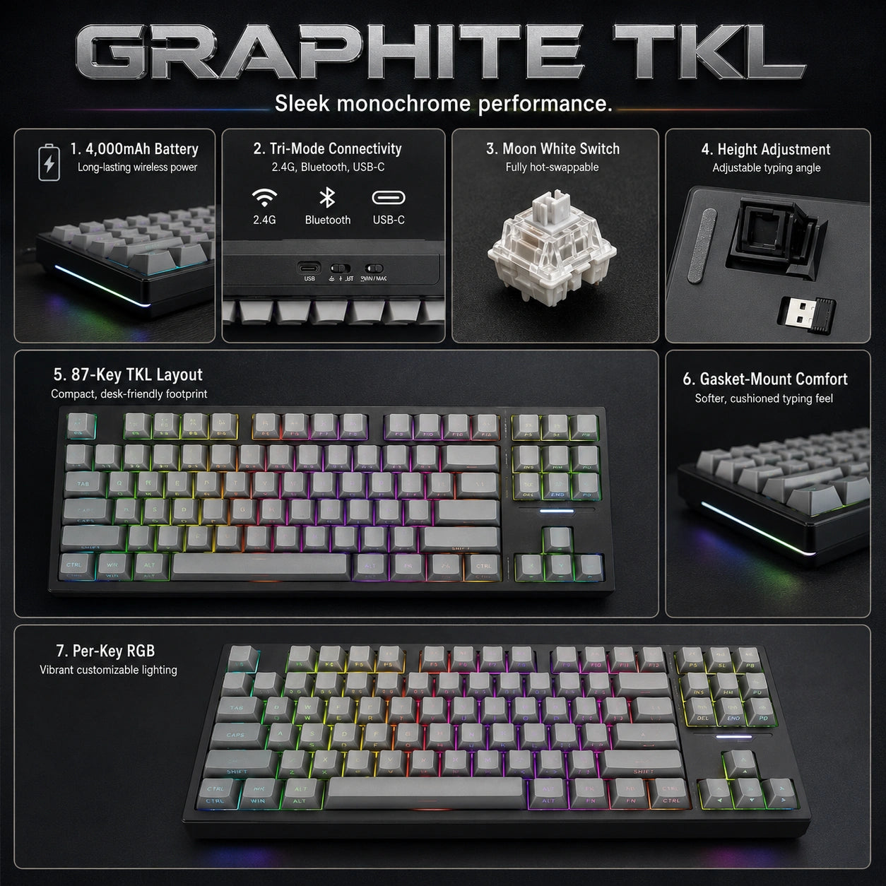 Verity Graphite Keyboard