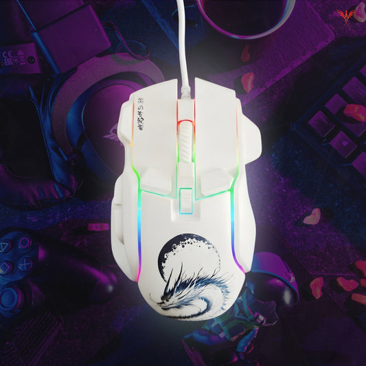 awaken - RGB Wired Gaming Mouse White
