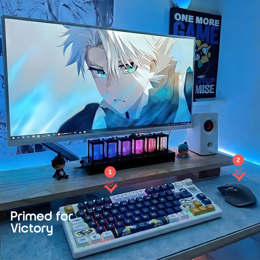 Unifire 78 wireless gaming keyboard + Rest Wireless Gaming Mouse-White