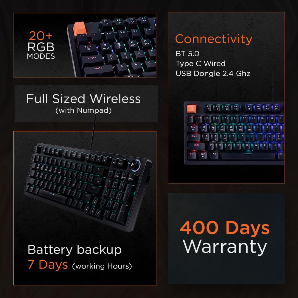 Verity Unifire 96 - Tri-Mode Wireless Mechanical Keyboard in India