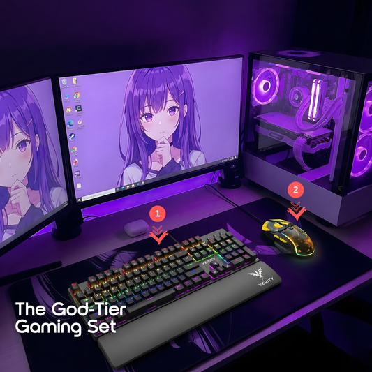 Verity Eclipse + awaken - RGB Wired Gaming Mouse Black