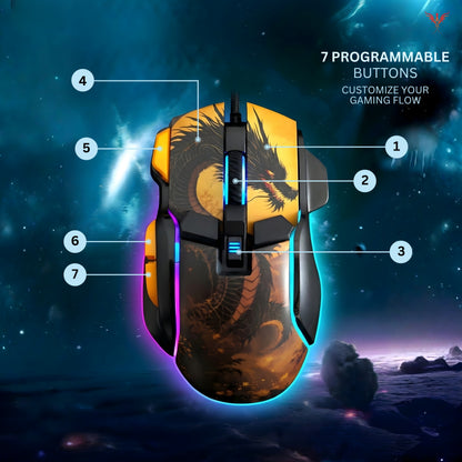 awaken - RGB Wired Gaming Mouse Black