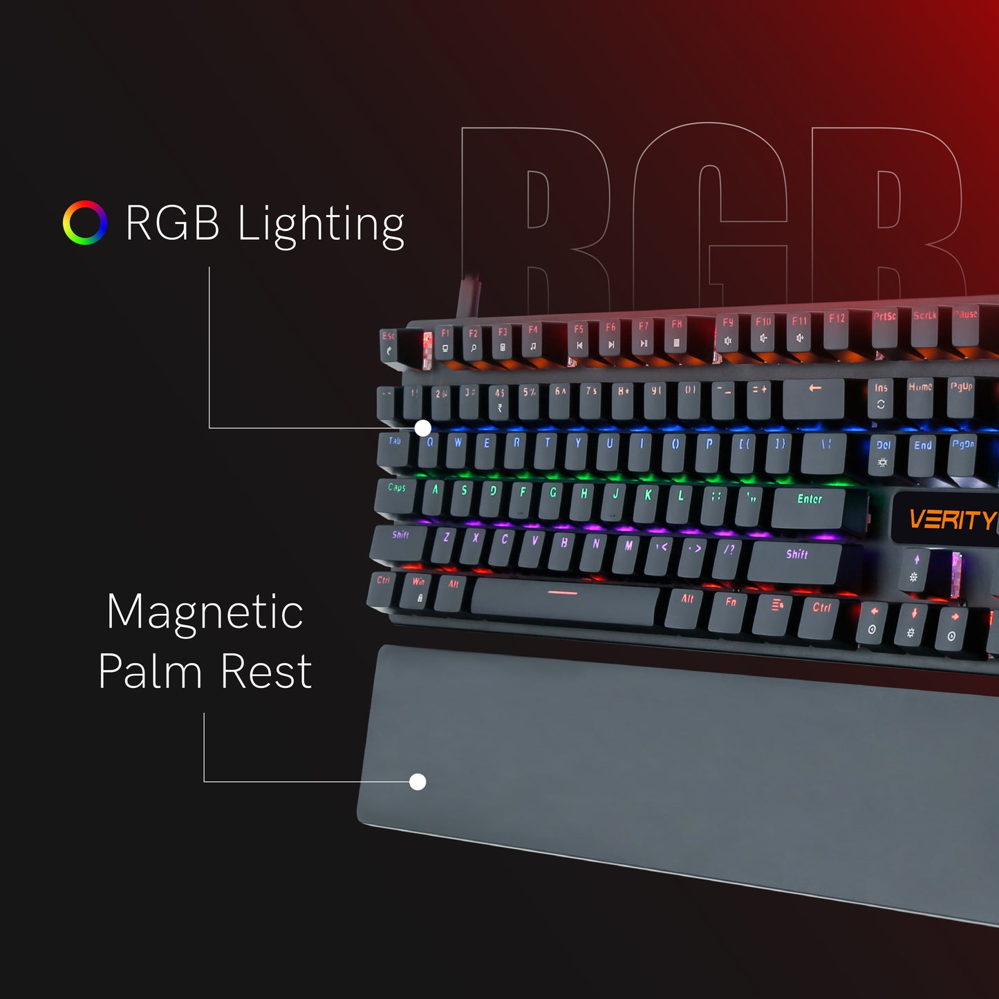 Verity Onyx Mechanical Gaming Keyboard – Best Wired Gaming Keyboard in India