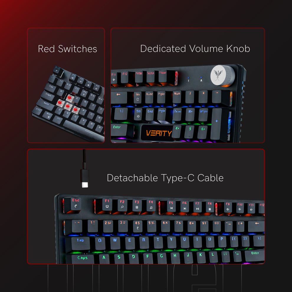 Verity Computer Shop Verity Onyx Mechanical Gaming Keyboard – Best Wired Gaming Keyboard in ...