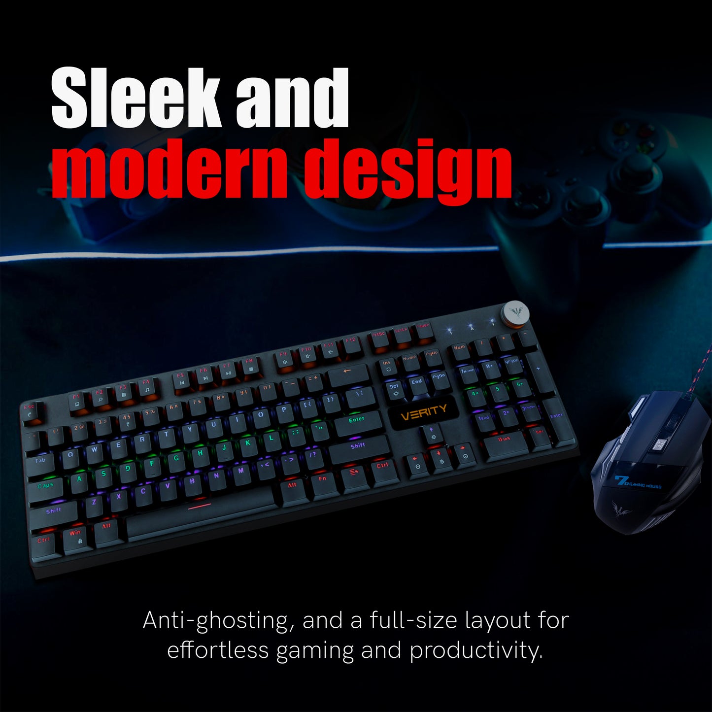 Verity Onyx Mechanical Gaming Keyboard – Best Wired Gaming Keyboard in India
