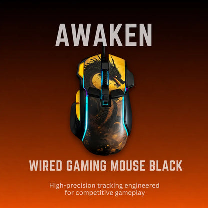 awaken - RGB Wired Gaming Mouse Black