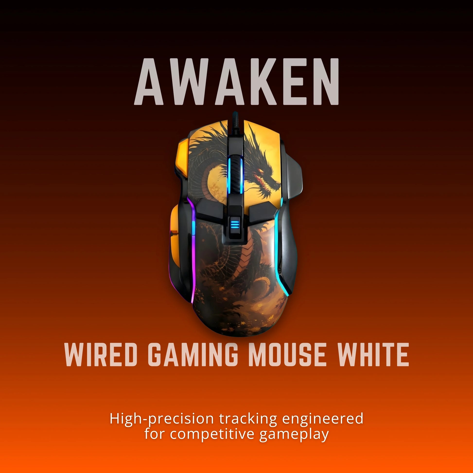 awaken - RGB Wired Gaming Mouse Black