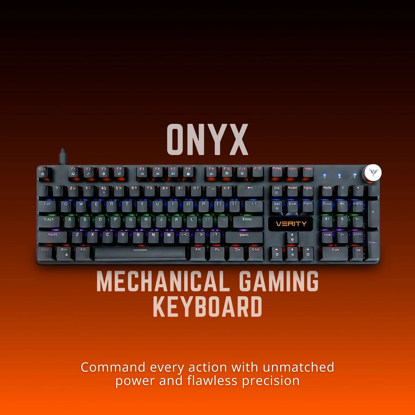 Verity Onyx Mechanical Gaming Keyboard – Best Wired Gaming Keyboard in India